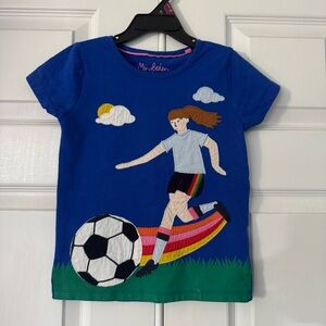 Mini Boden Blue and White Short Sleeve Tees